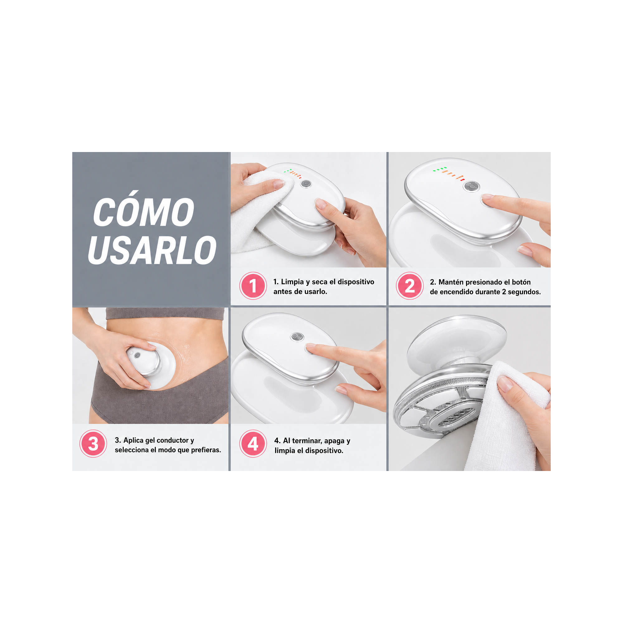 BodyRelax | Masajeador corporal EMS, radiofrecuencia, luz led, y cuidado de tu belleza