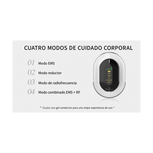 BodyRelax | Masajeador corporal EMS, radiofrecuencia, luz led, y cuidado de tu belleza